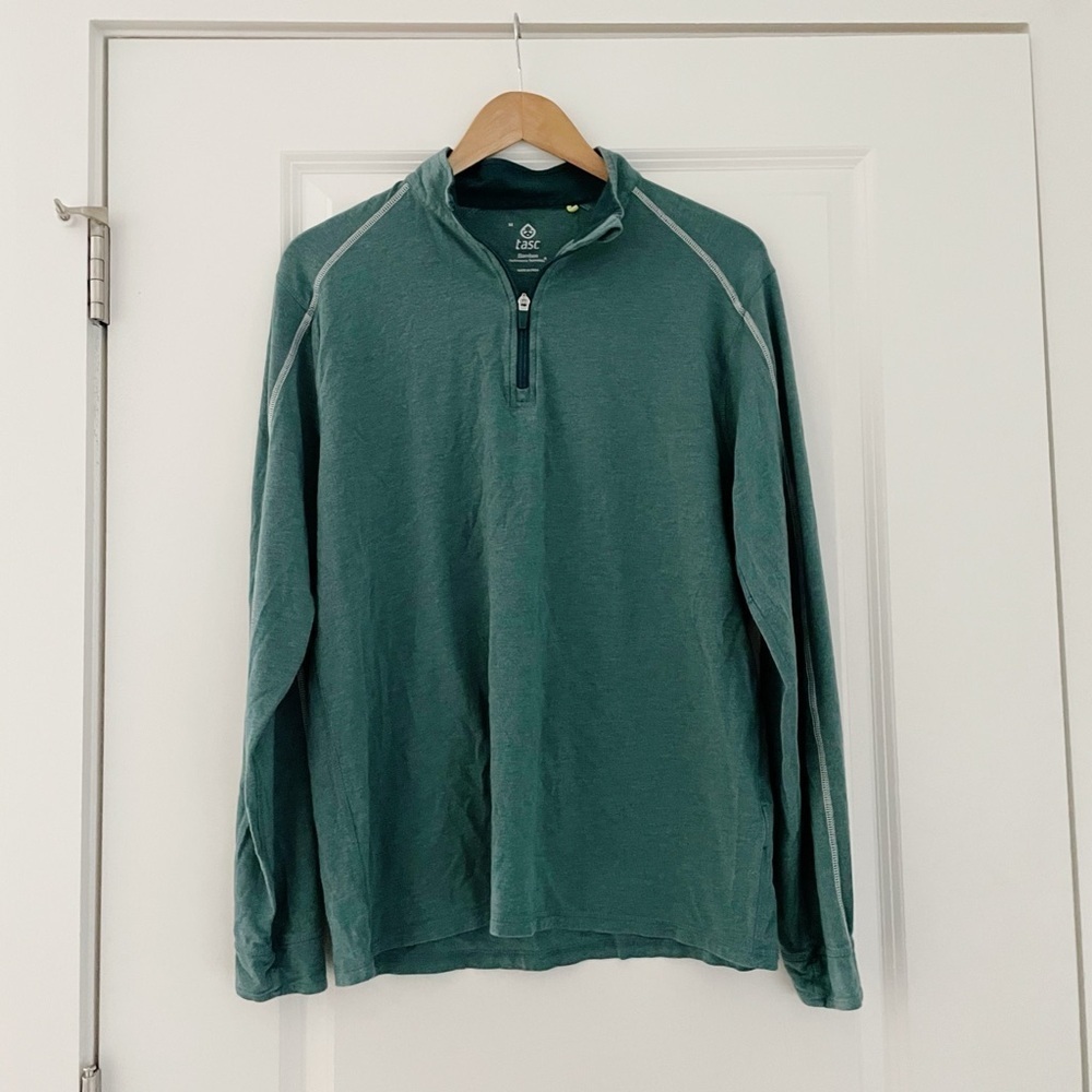 Tasc Performance Bamboo Organic Cotton UPF Carrollton Quarter Zip Pullover